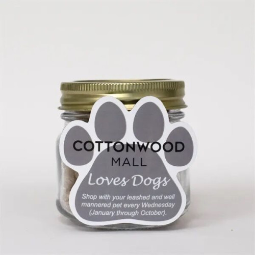 Half Pint Jar with Paw Magnet Pet Fill