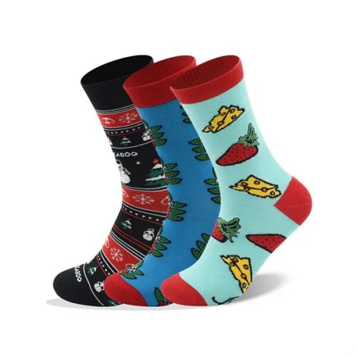 Custom Knitted Jacquard Crew Socks