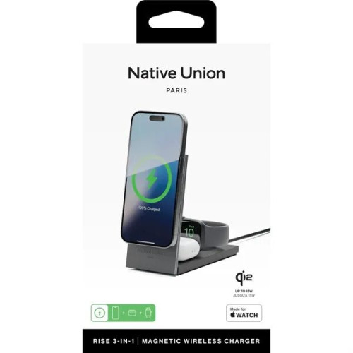 Native Union Rise 3-IN-1 Qi2 Wireless Charger
