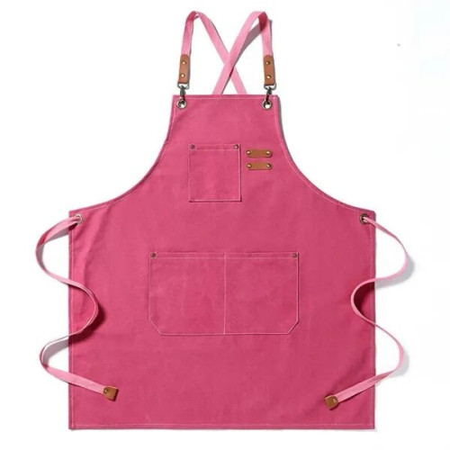 Canvas Work Apron with Adjustable Cross-Back Straps