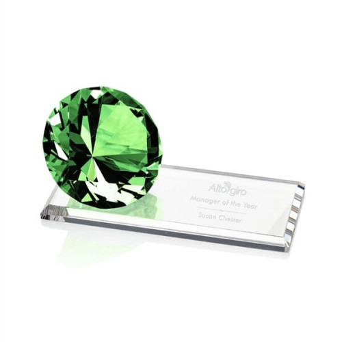 Gemstone Award on Starfire - Emerald