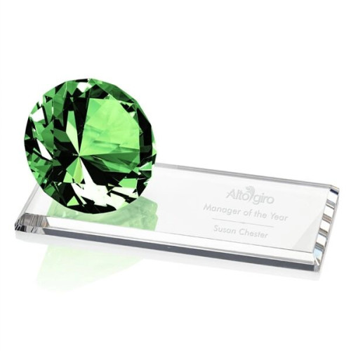 Gemstone Award on Starfire - Emerald