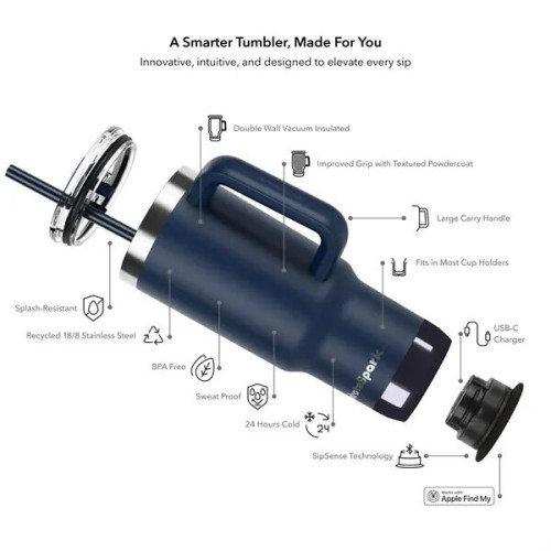 HidrateSpark® 30 oz. PRO 2 Tumbler, Laser, Standard