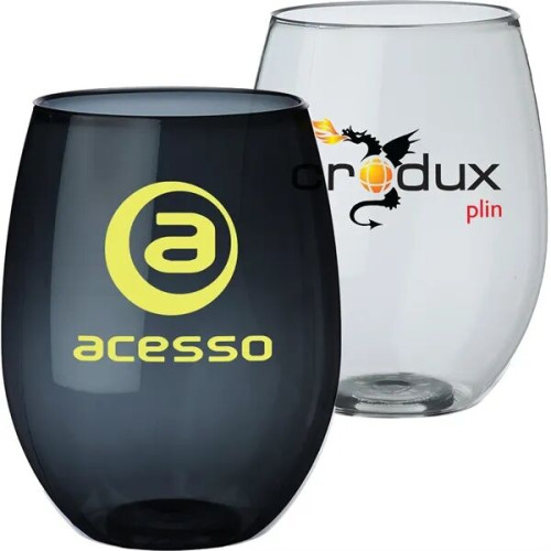 Recycled Plastic 16 oz. Stemless Wine Glass