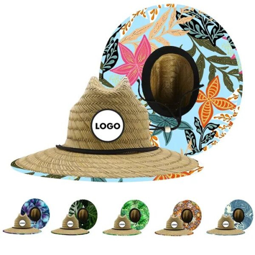 Lifeguard Straw Hat with Full Color Imprint