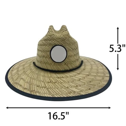 Lifeguard Straw Hat with Full Color Imprint