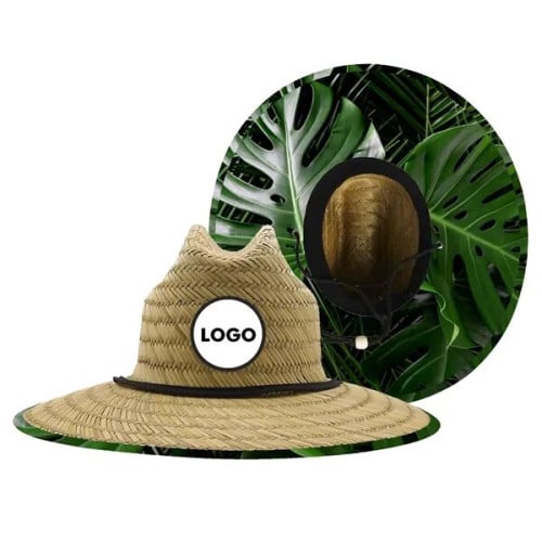 Lifeguard Straw Hat with Full Color Imprint