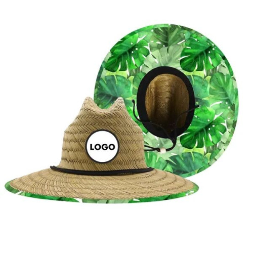 Lifeguard Straw Hat with Full Color Imprint