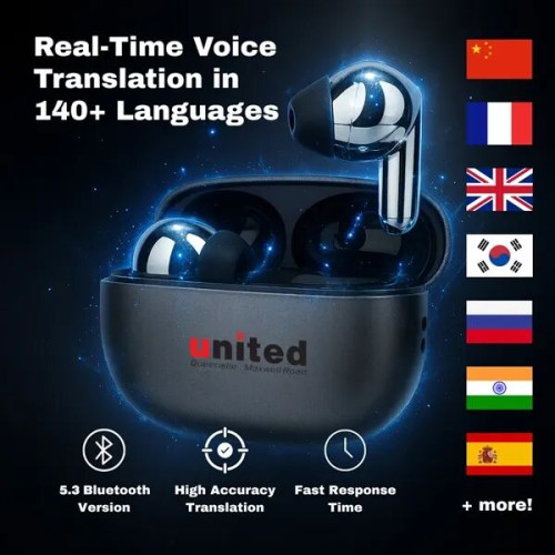 Real-Time AI 140 Plus Language Translator Earbuds with App C