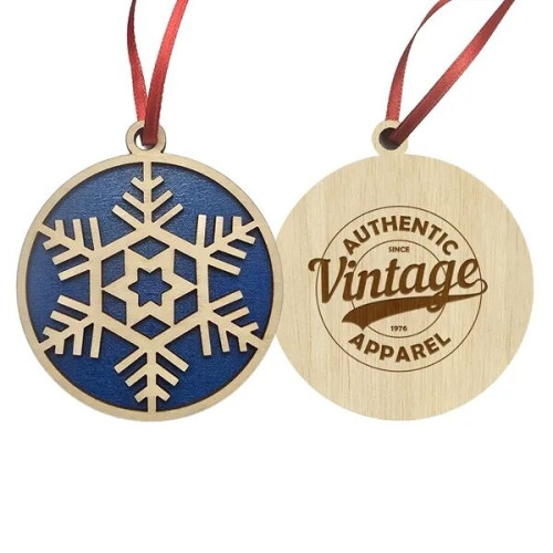 Snowflake Layered Wood Ornament