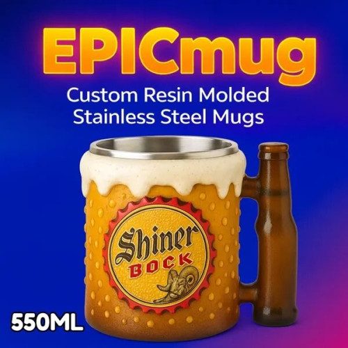 EpicMug Customizable Resin Molded Exterior Mug - Stainless S