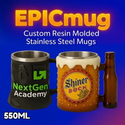 EpicMug Customizable Resin Molded Exterior Mug - Stainless S