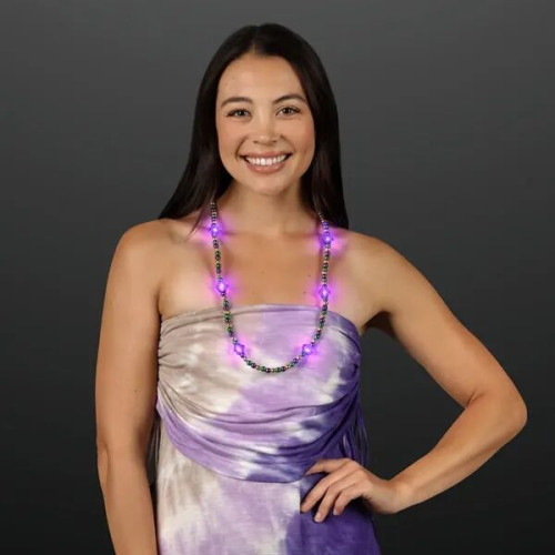 Royal Purple Light Jewels Mardi Gras Beads