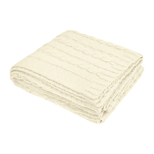 Cable Knit rPET Chenille Blanket