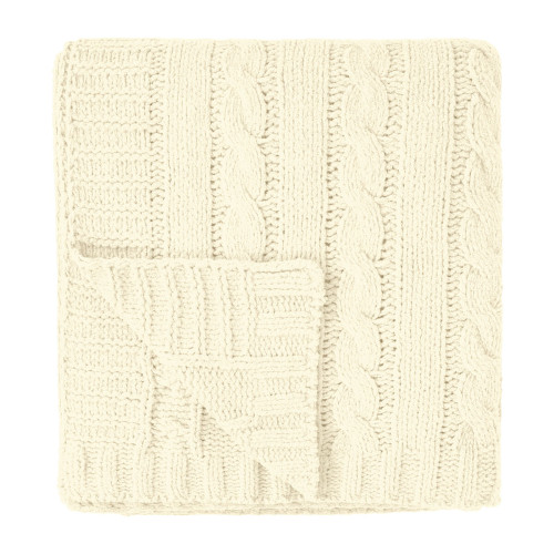 Cable Knit rPET Chenille Blanket