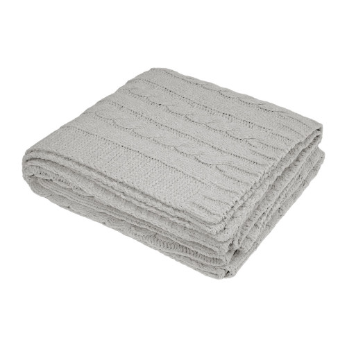 Cable Knit rPET Chenille Blanket