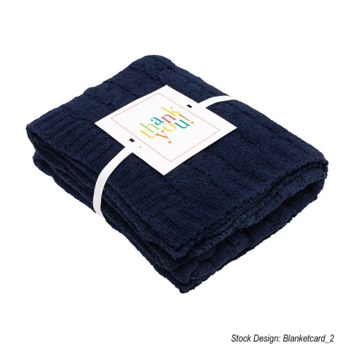 Cable Knit rPET Chenille Blanket