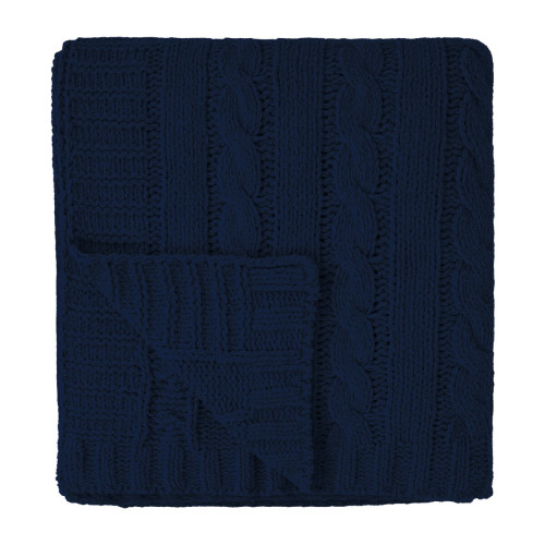 Cable Knit rPET Chenille Blanket