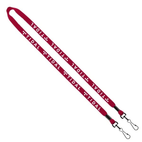 1/2" Cotton Double Swivel Snap Hook Lanyard