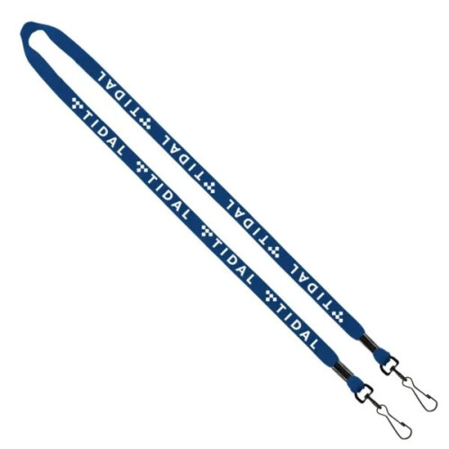 1/2" Cotton Double Swivel Snap Hook Lanyard