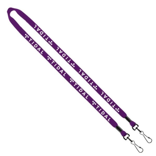 1/2" Cotton Double Swivel Snap Hook Lanyard