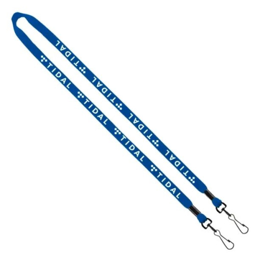 1/2" Cotton Double Swivel Snap Hook Lanyard