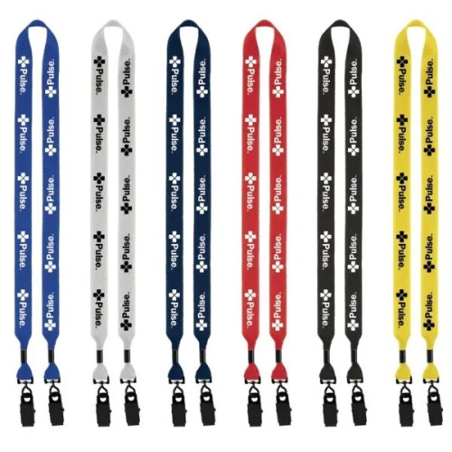 3/4" Polyester Double Ended Bulldog Clip Lanyard