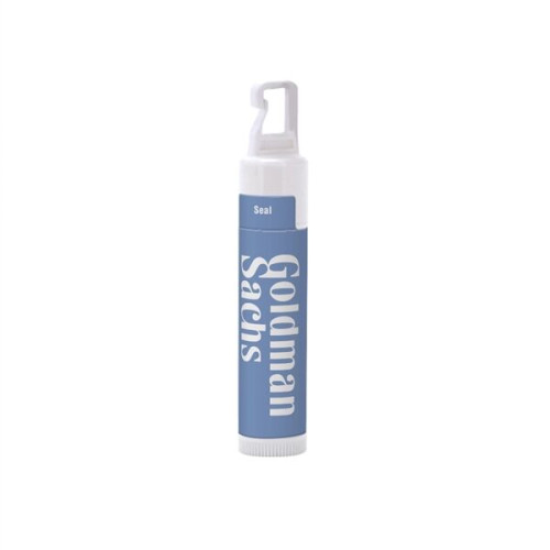 Custom SPF 15 Lip Balm In White Tube With Hook Cap