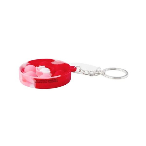 Push Pop Bubble Round Fidget Sensory Keychain