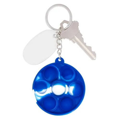 Push Pop Bubble Round Fidget Sensory Keychain
