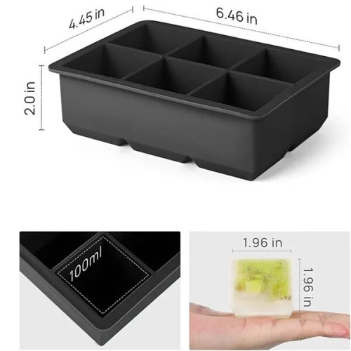 Silicone 6 - Cavity Ice Cube Tray