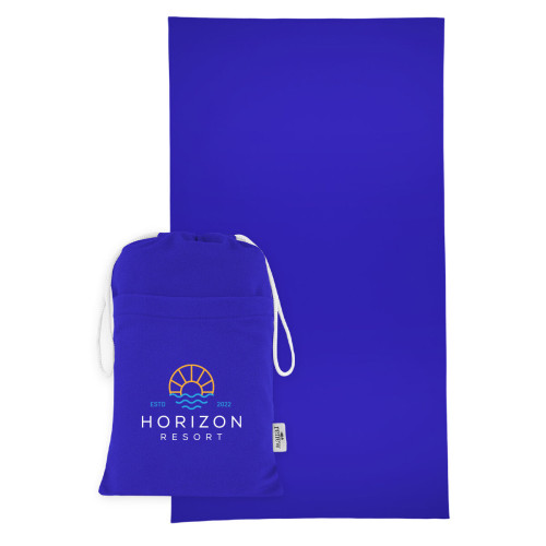Sand-Free rPET Beach Towel With Pouch