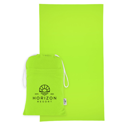 Sand-Free rPET Beach Towel With Pouch