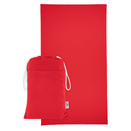 Sand-Free rPET Beach Towel With Pouch