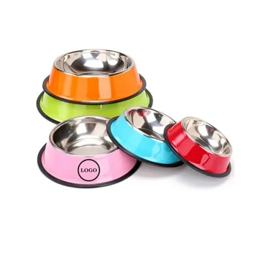 MOQ50 Double Walls Steel Pet Food Bowl