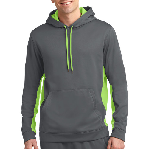Sport-Tek® Sport-Wick® Fleece Colorblock Hooded Pullover