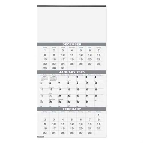 Three Months Calendar