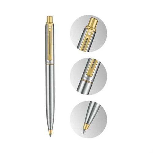 SHEAFFER® Sentinel 333Brushed Chrome Gold Trim Ballpoint Pen