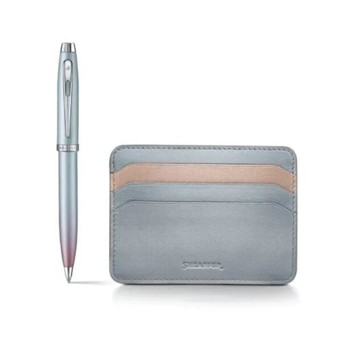 SHEAFFER® Gradient Ballpoint Pen w/ Leather Card Holder