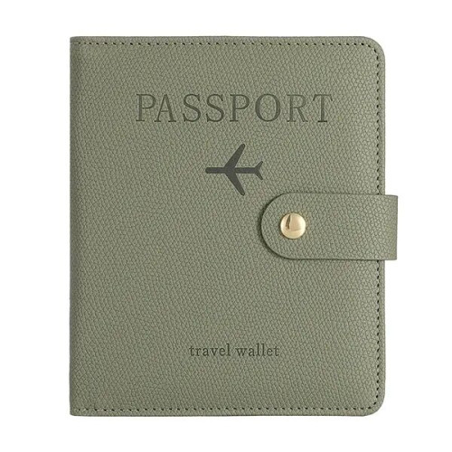 RFID PU Leather Travel Passport Cover with Ticket Holder