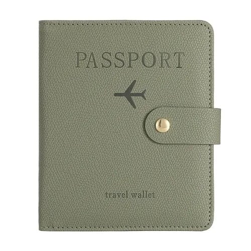 RFID PU Leather Travel Passport Cover with Ticket Holder