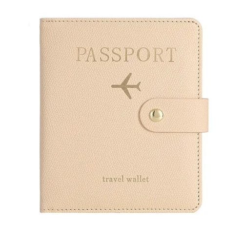 RFID PU Leather Travel Passport Cover with Ticket Holder