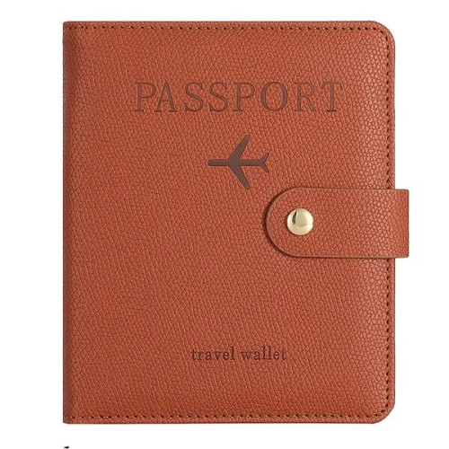 RFID PU Leather Travel Passport Cover with Ticket Holder