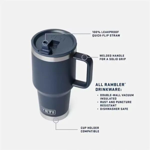 YETI® Rambler® Stainless Insulated 30 oz Travel Straw Mug