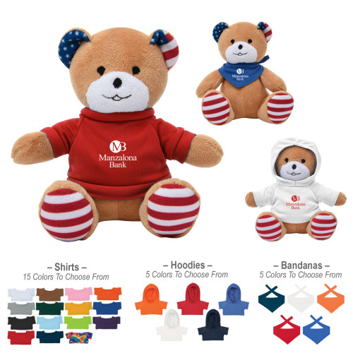 6" Patriotic Bear