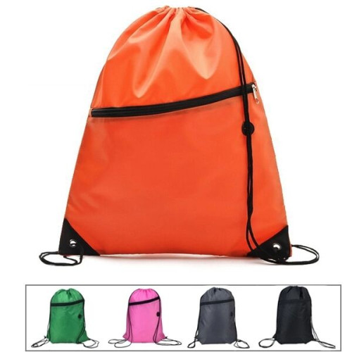 Zipper Drawstring Backpack