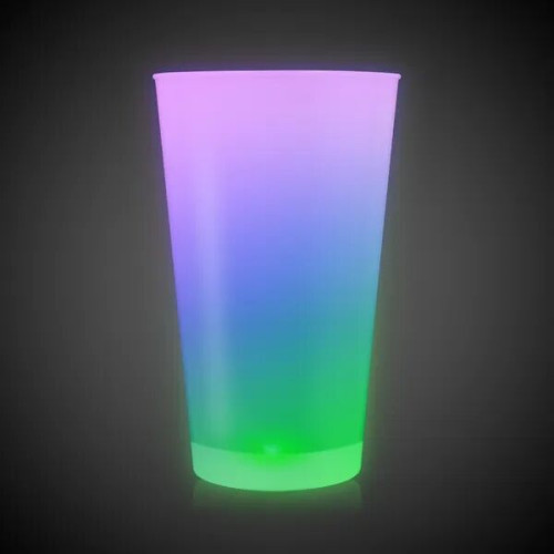 LED Glow Light Up Neon Look 16 oz Pint Glass