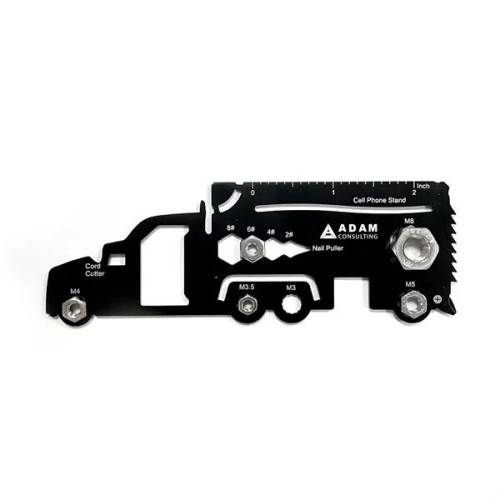 GearCard 21-in-1 Truck-Shaped Multi-Tool Steel Wallet Card
