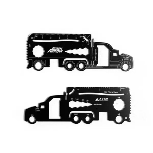 GearCard 21-in-1 Truck-Shaped Multi-Tool Steel Wallet Card