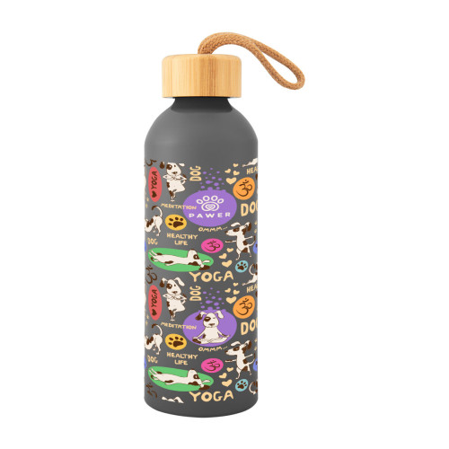 25 Oz. Full Color Blaire Recycled Aluminum Bottle With Bamboo Lid